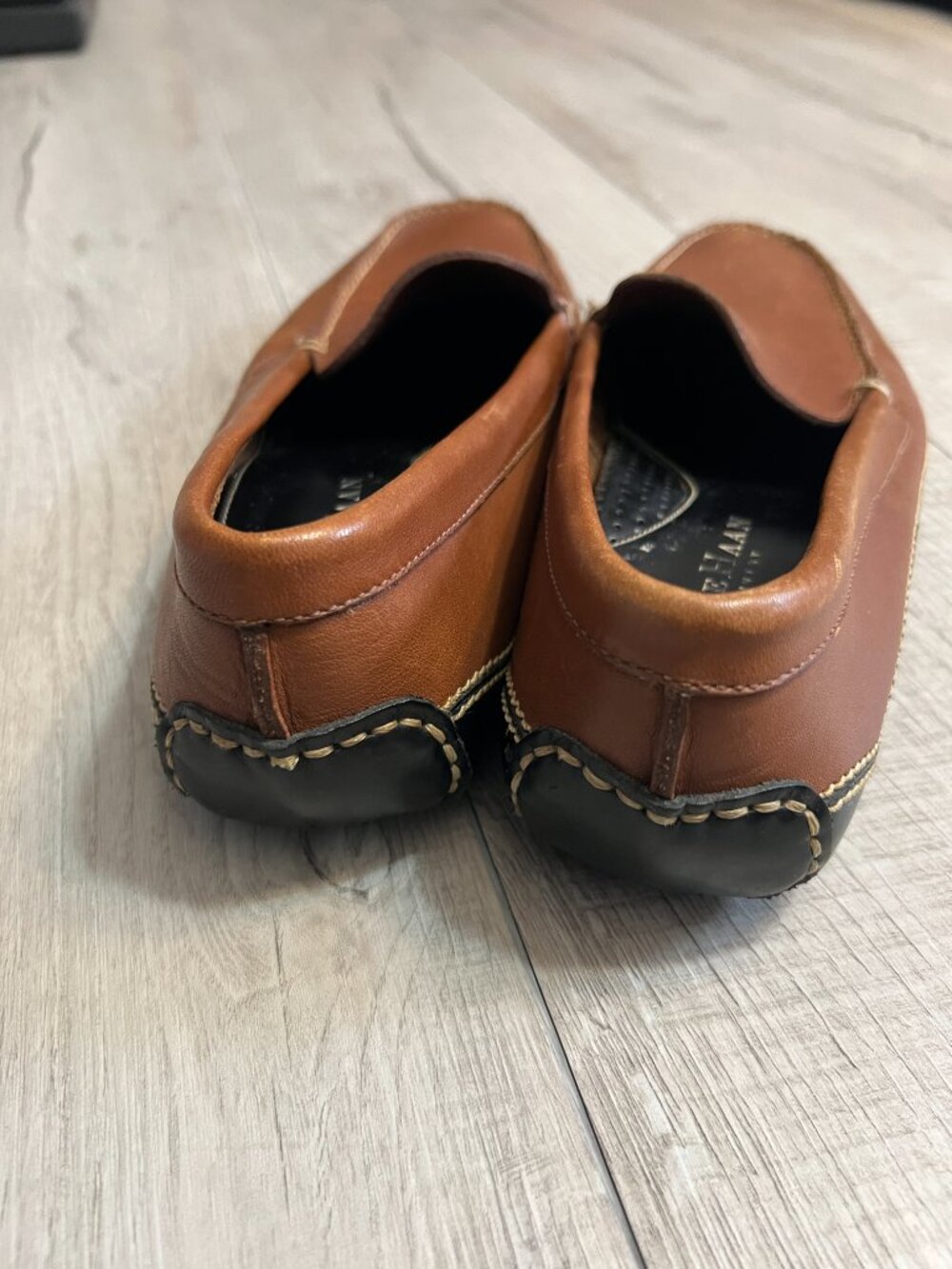 Cole Haan Brown Leather Driving Moccasins Loafers Size 8.5 - Picture 2 of 9